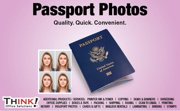 Cheap Passport photos 80222 80112 Denver Aurora Centennial pueblo CO THINK! Office Solutions
