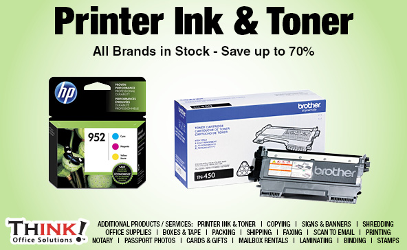 Toner Cartridges inkjet ink cartridge Denver Aurora centennial THINK